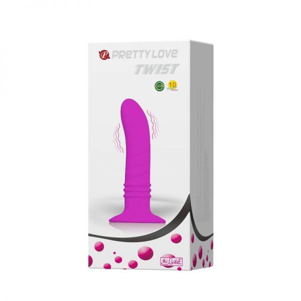 Vibrador Twist Plug Anal Púrpura de la marca PRETTYLOVE