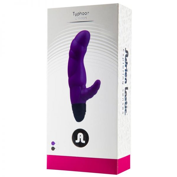 Vibrador Typhoon Silicona 17.8 x 3.9 cm Pupura fabricado por ADRIEN LASTIC