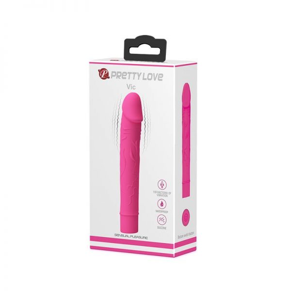 Vibrador Vic Silicona Rosa barato