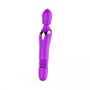 Vibrador y Masager Efecto Calor Lucy Silicona Purpura diseñado por la marca OHH TOYS DELUXE